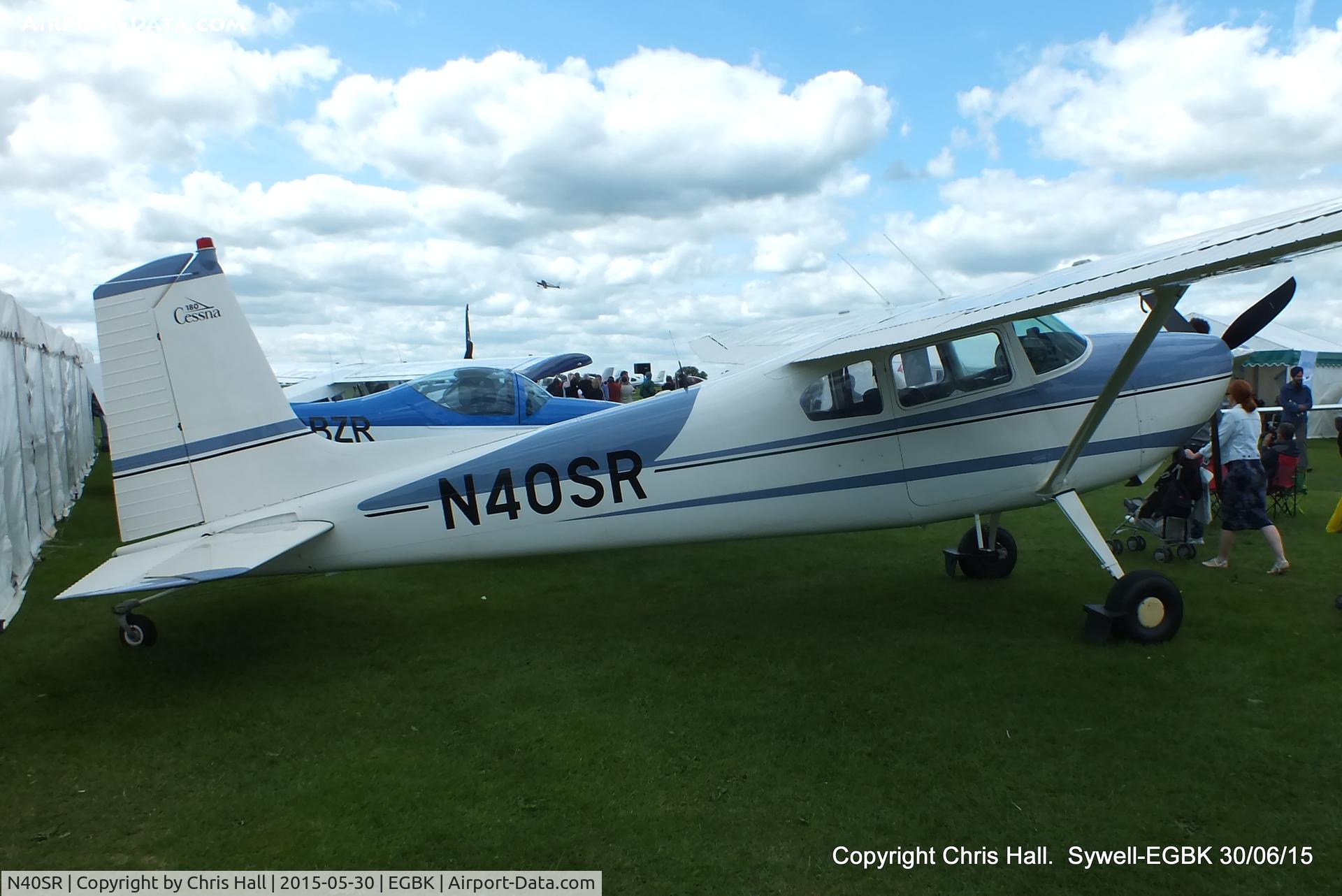 N40SR, 1962 Cessna 180E C/N 18051093, at Aeroexpo 2015