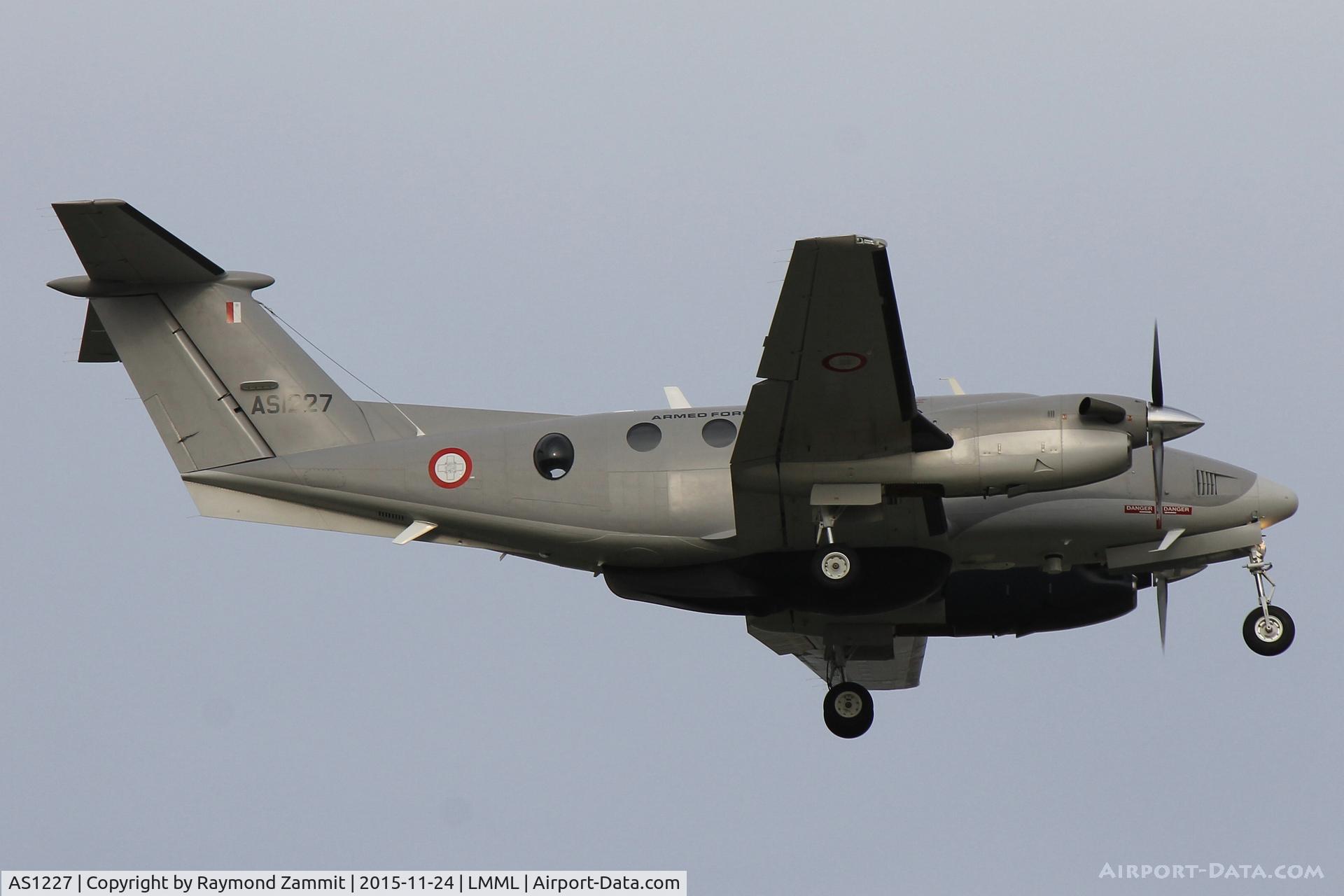 AS1227, 2010 Hawker Beechcraft B200 King Air C/N BB-2018, Beechcraft B200 Kingair AS1227 Armed Forces of Malta