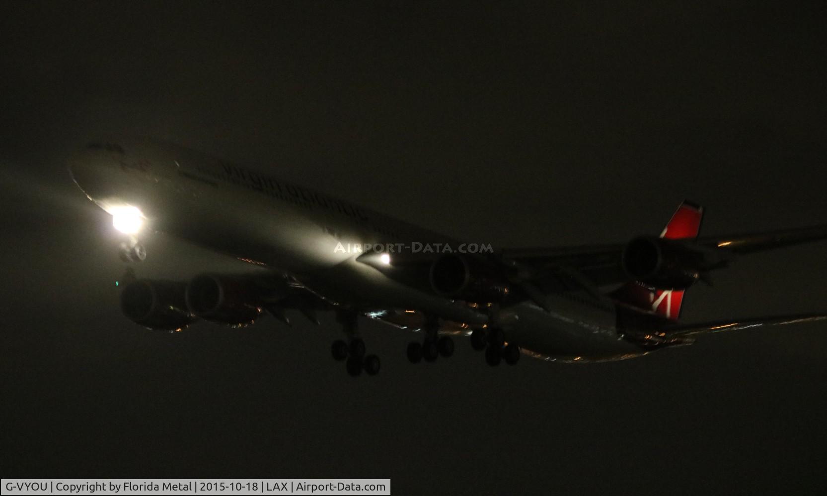 G-VYOU, 2006 Airbus A340-642 C/N 765, Virgin Atlantic arriving over the Proud Bird
