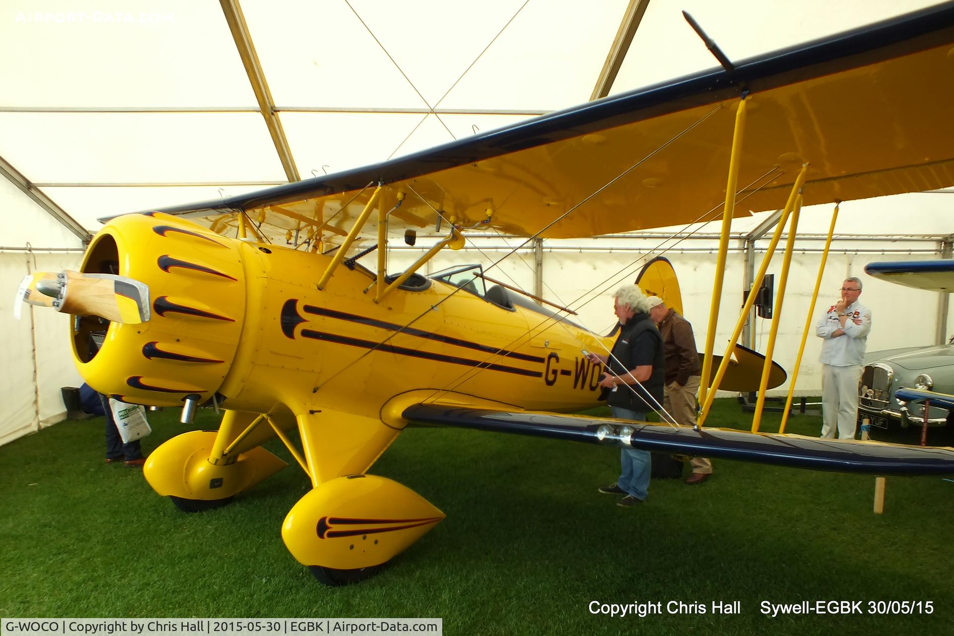 G-WOCO, 2000 Waco YMF-5C C/N F5C091, at Aeroexpo 2015