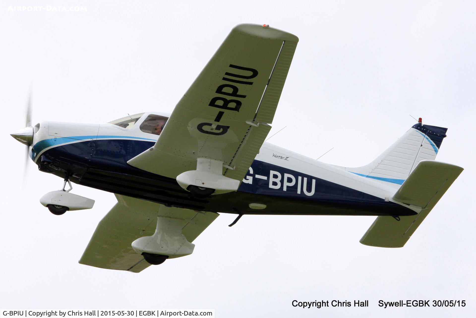G-BPIU, 1979 Piper PA-28-161 Cherokee Warrior II C/N 28-7916303, at Aeroexpo 2015