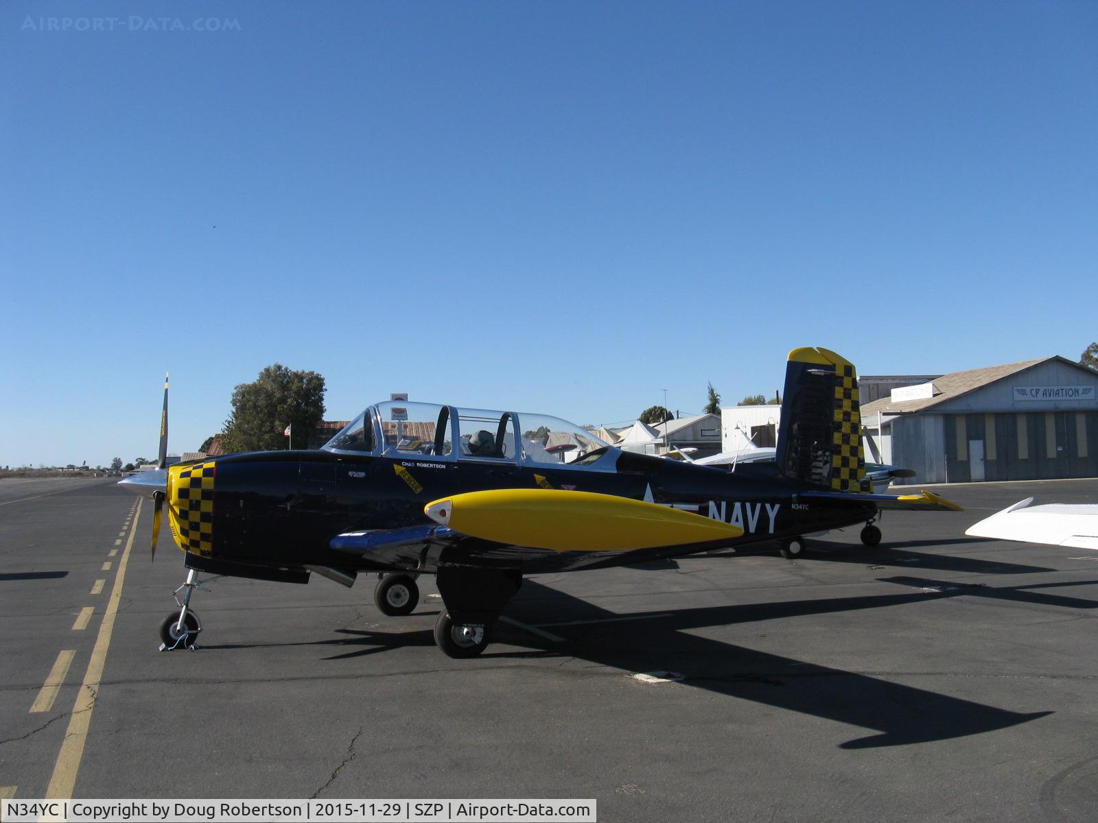 N34YC, Beech T-34A Mentor Mentor C/N G-810, Beech A45 MENTOR, Continental IO-520 285 Hp, a stunning restoration on transient line