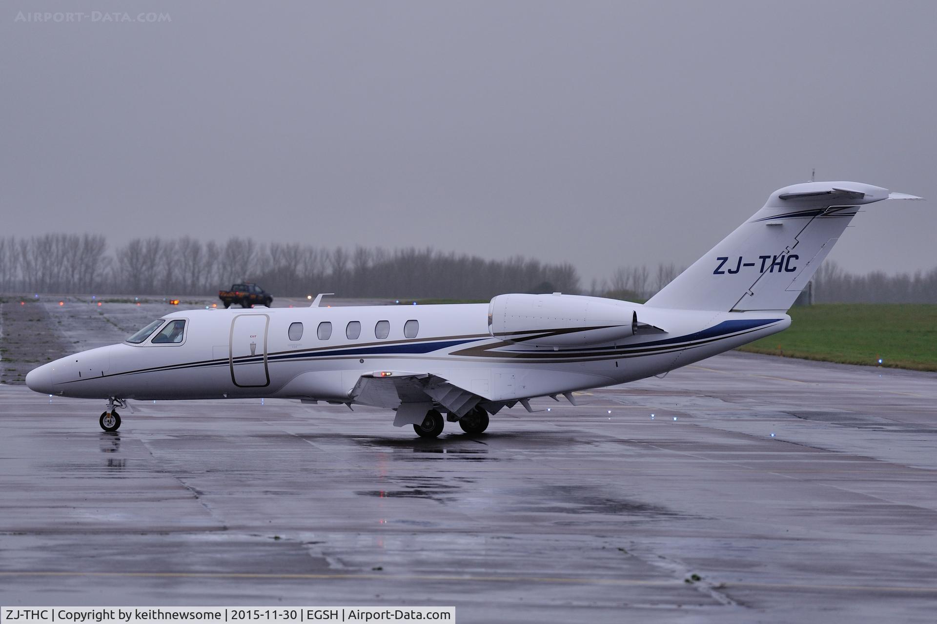 ZJ-THC, 2015 Cessna 525C CitationJet CJ4 C/N 525C-0200, First Jersey registered aircraft to visit Norwich.