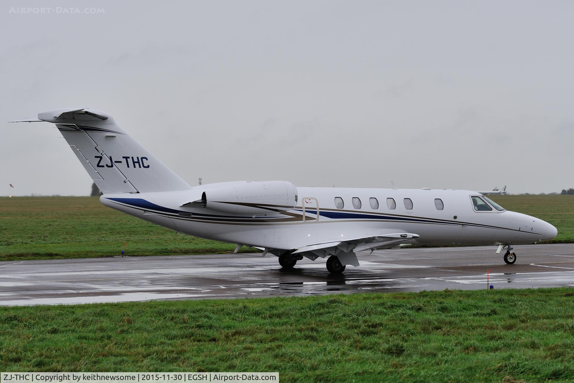 ZJ-THC, 2015 Cessna 525C CitationJet CJ4 C/N 525C-0200, First Jersey registered aircraft to visit Norwich.