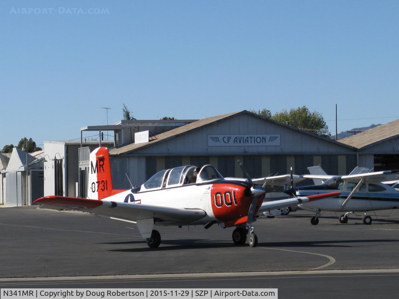 N341MR, 1955 Beech D-45 (T-34B) Mentor C/N BG-65, Beech D45 MENTOR, engine unknown, engine start