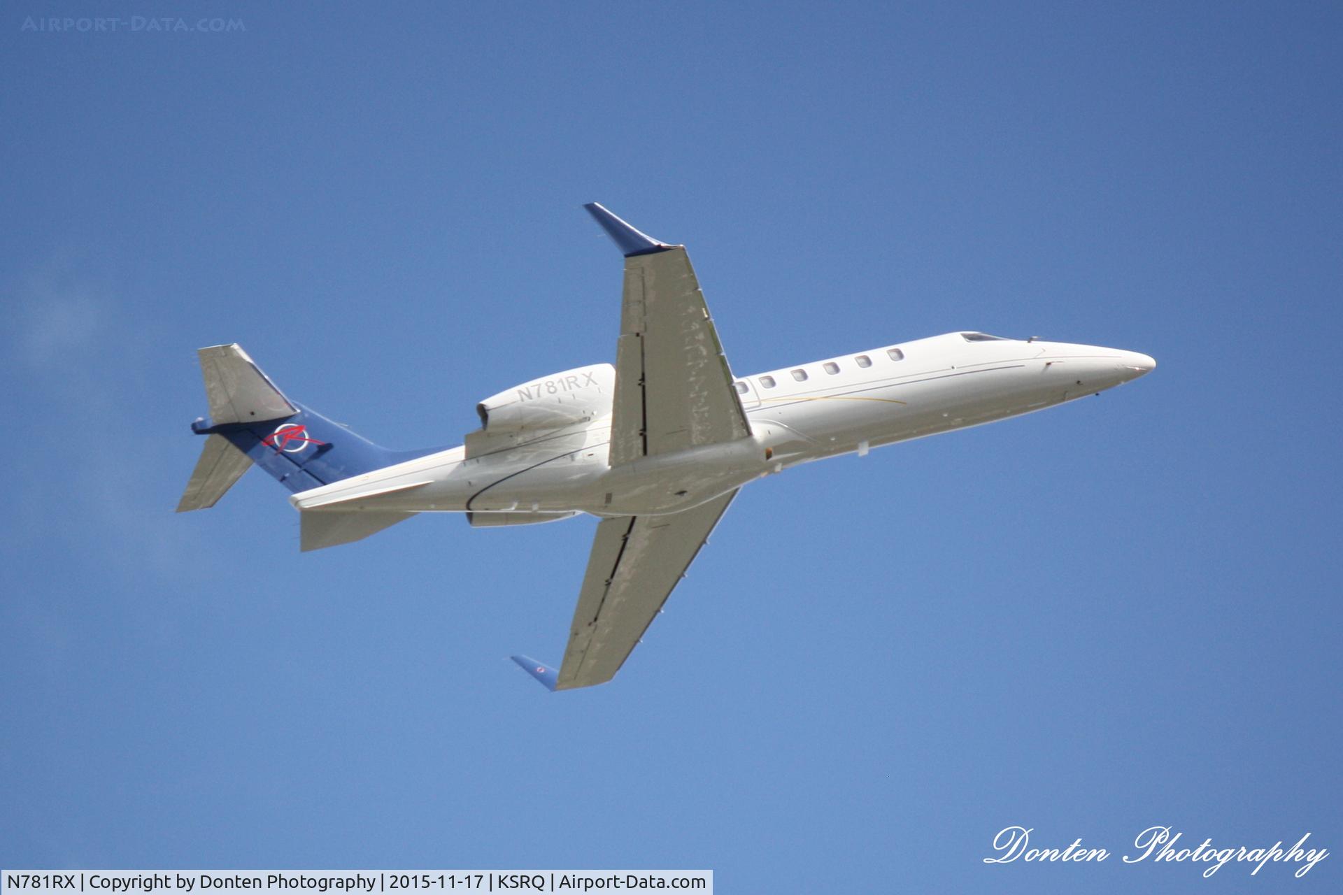 N781RX, 1998 Learjet Inc 45 C/N 015, Rectrix 781 departs SRQ