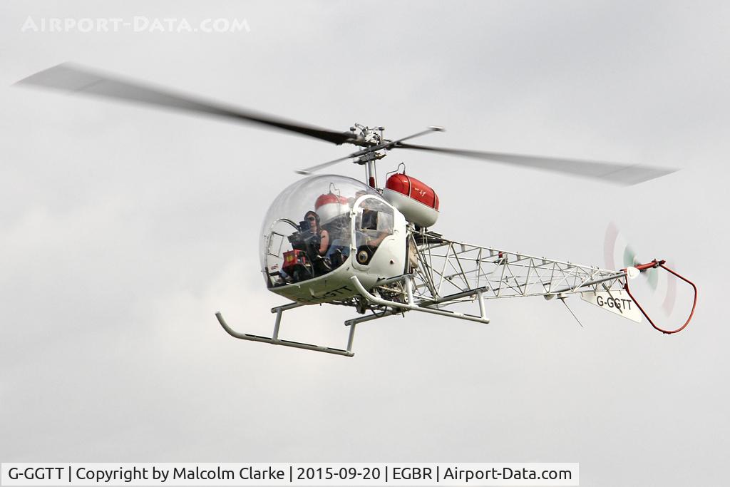 G-GGTT, 1970 Agusta AB-47G-4A C/N 2538, Agusta AB-47G-4A at The Real Aeroplane Club's Helicopter Fly-In, Breighton Airfield, September 20th 2015.
