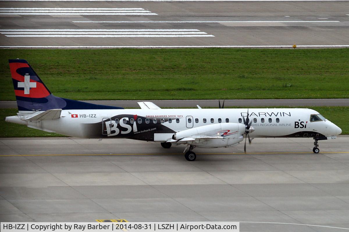 HB-IZZ, 1997 Saab 2000 C/N 2000-048, SAAB 2000 [048] (Darwin Airline) Zurich~HB 31/08/2014