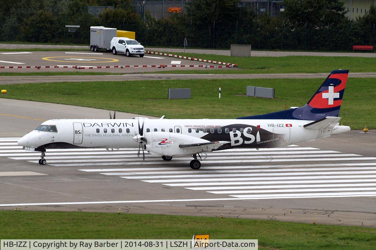 HB-IZZ, 1997 Saab 2000 C/N 2000-048, SAAB 2000 [048] (Darwin Airline) Zurich~HB 31/08/2014