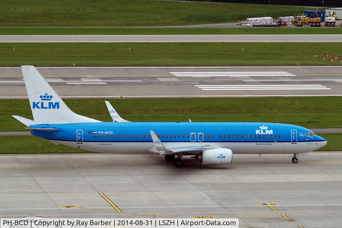 PH-BCD, 2013 Boeing 737-8K2 C/N 42149, Boeing 737-8K2 [42149] (KLM Royal Dutch Airlines) Zurich~HB 31/08/2014