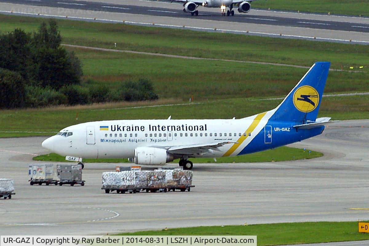 UR-GAZ, 1992 Boeing 737-55D C/N 27418, Boeing 737-55D [27418] (Ukraine International Airlines) Zurich~HB 31/08/2014