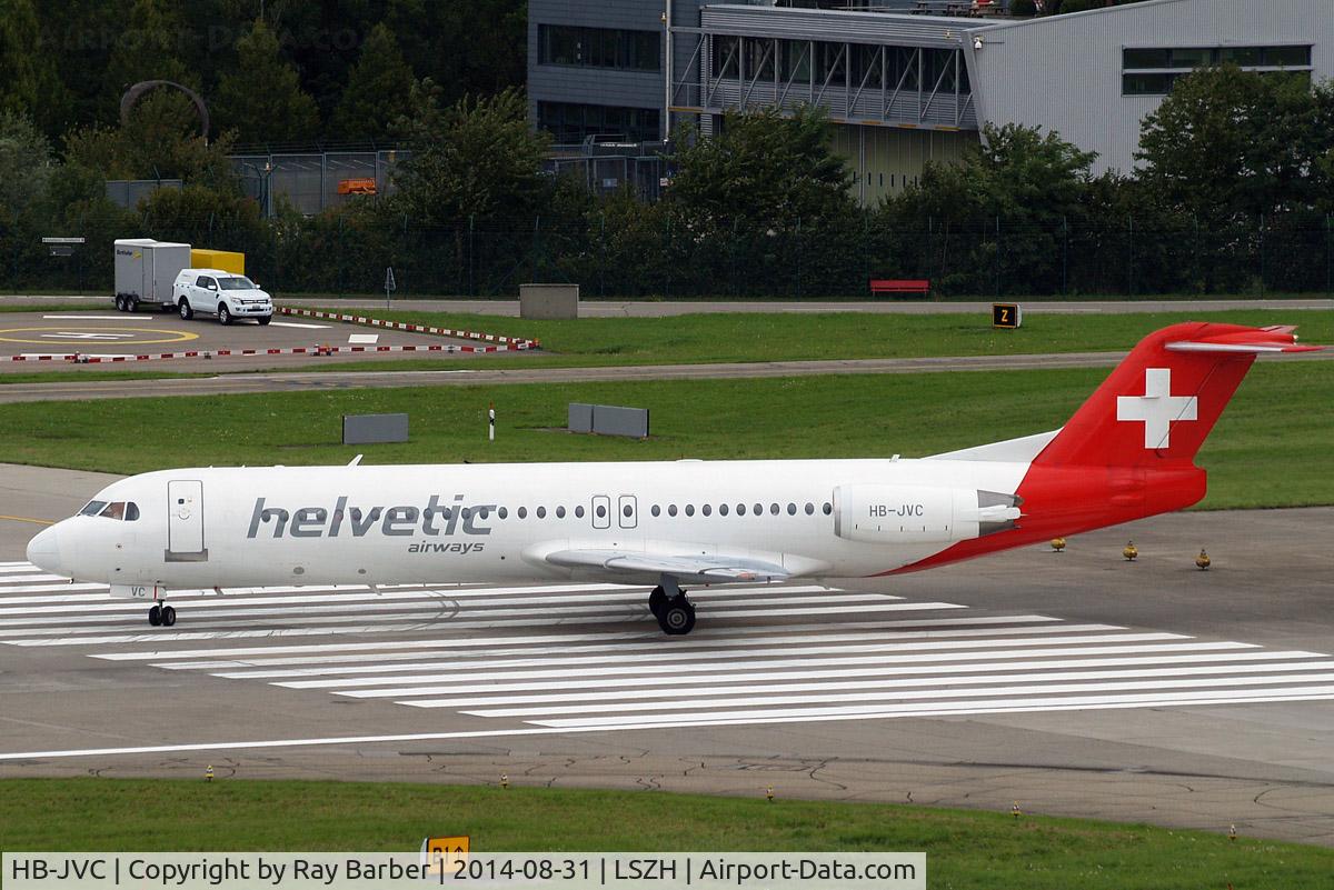 HB-JVC, 1994 Fokker 100 (F-28-0100) C/N 11501, Fokker F-100 [11501] (Helvetic Airways) Zurich~HB 31/08/14