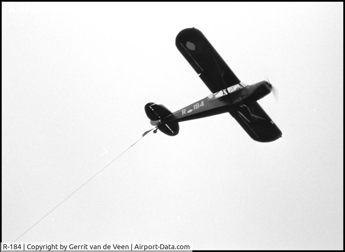 R-184, 1952 Piper L-21B Super Cub (PA-18-135) C/N 18-3674, The 54-2474 seen as a glider tow at Terlet National Gliding Site near Deelen (EHDL) Arnhem 1970