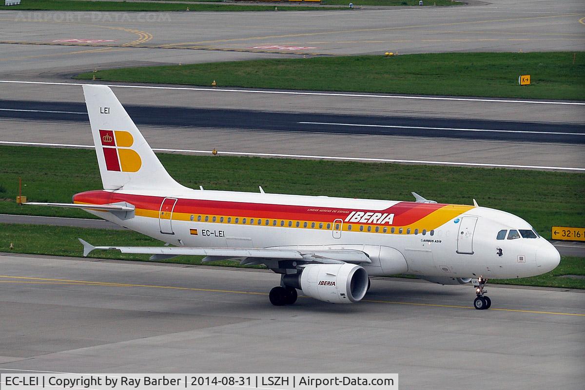 EC-LEI, 2008 Airbus A319-111 C/N 3744, Airbus A319-111 [3744] (Iberia) Zurich~HB 31/08/2014