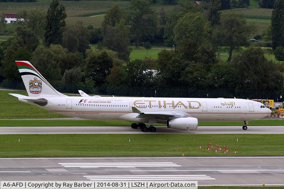 A6-AFD, 2011 Airbus A330-343X C/N 1205, Airbus A330-343E [1205] (Etihad Airways) Zurich~HB 31/08/2014