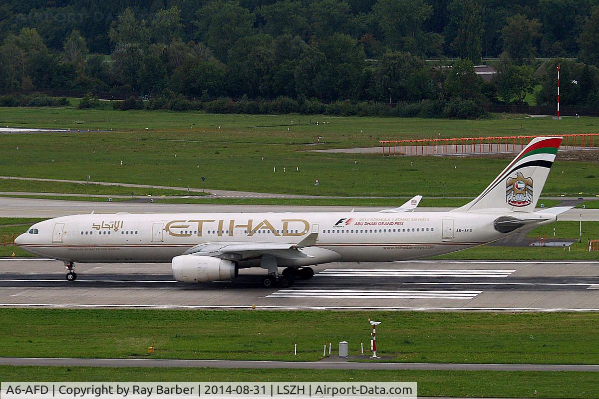 A6-AFD, 2011 Airbus A330-343X C/N 1205, Airbus A330-343E [1205] (Etihad Airways) Zurich~HB 31/08/2014