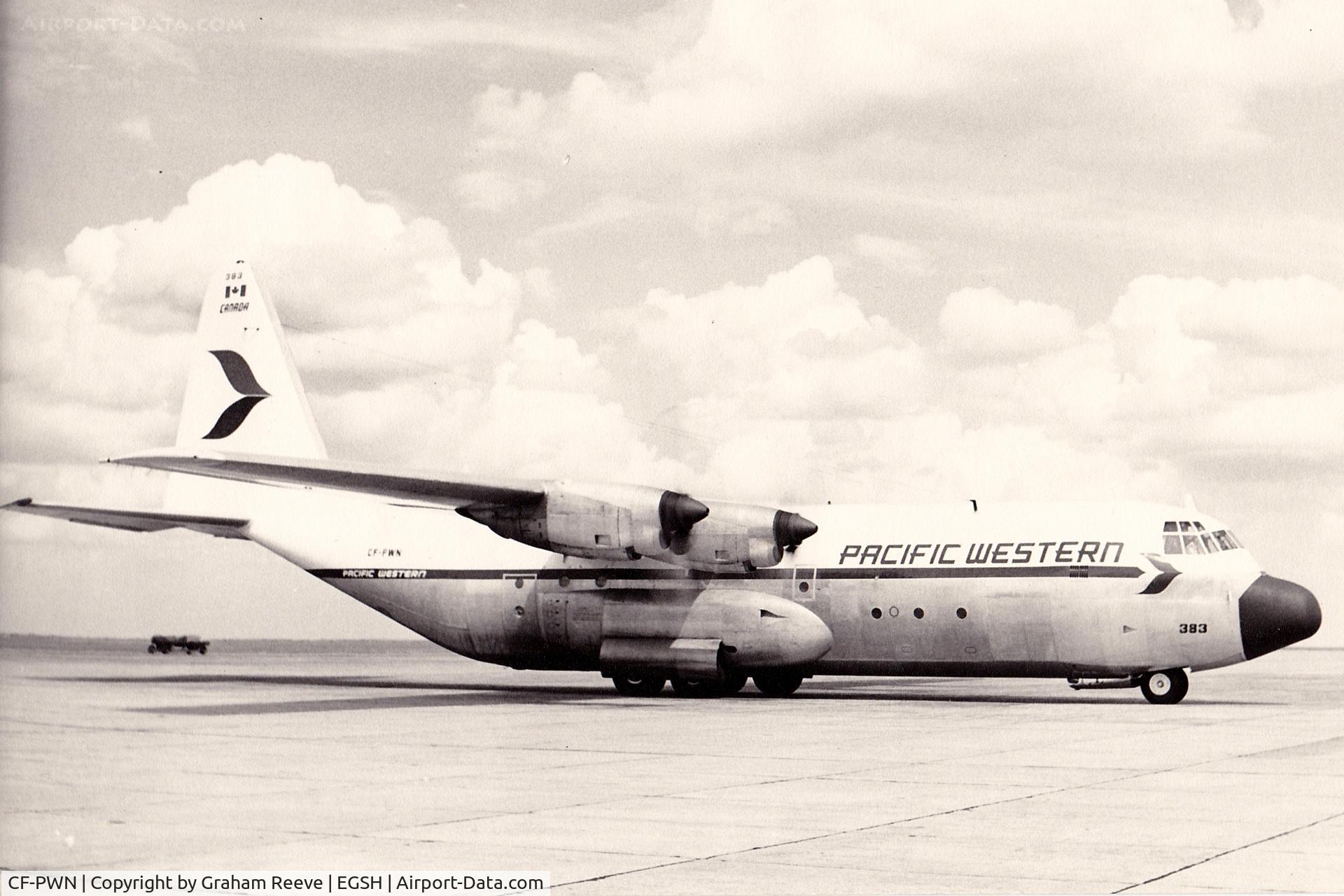 CF-PWN, 1966 Lockheed L-382B Hercules C/N 4129, Recently found picture of CF-PWN at Norwich.