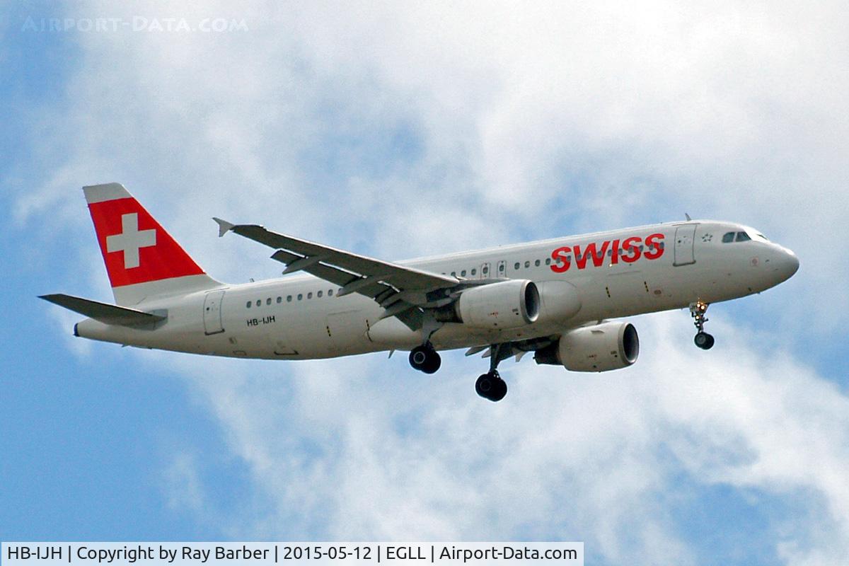 HB-IJH, 1996 Airbus A320-214 C/N 574, Airbus A320-214 [0574] (Swiss International Air Lines) Home~G 12/05/2015. On approach 27L.