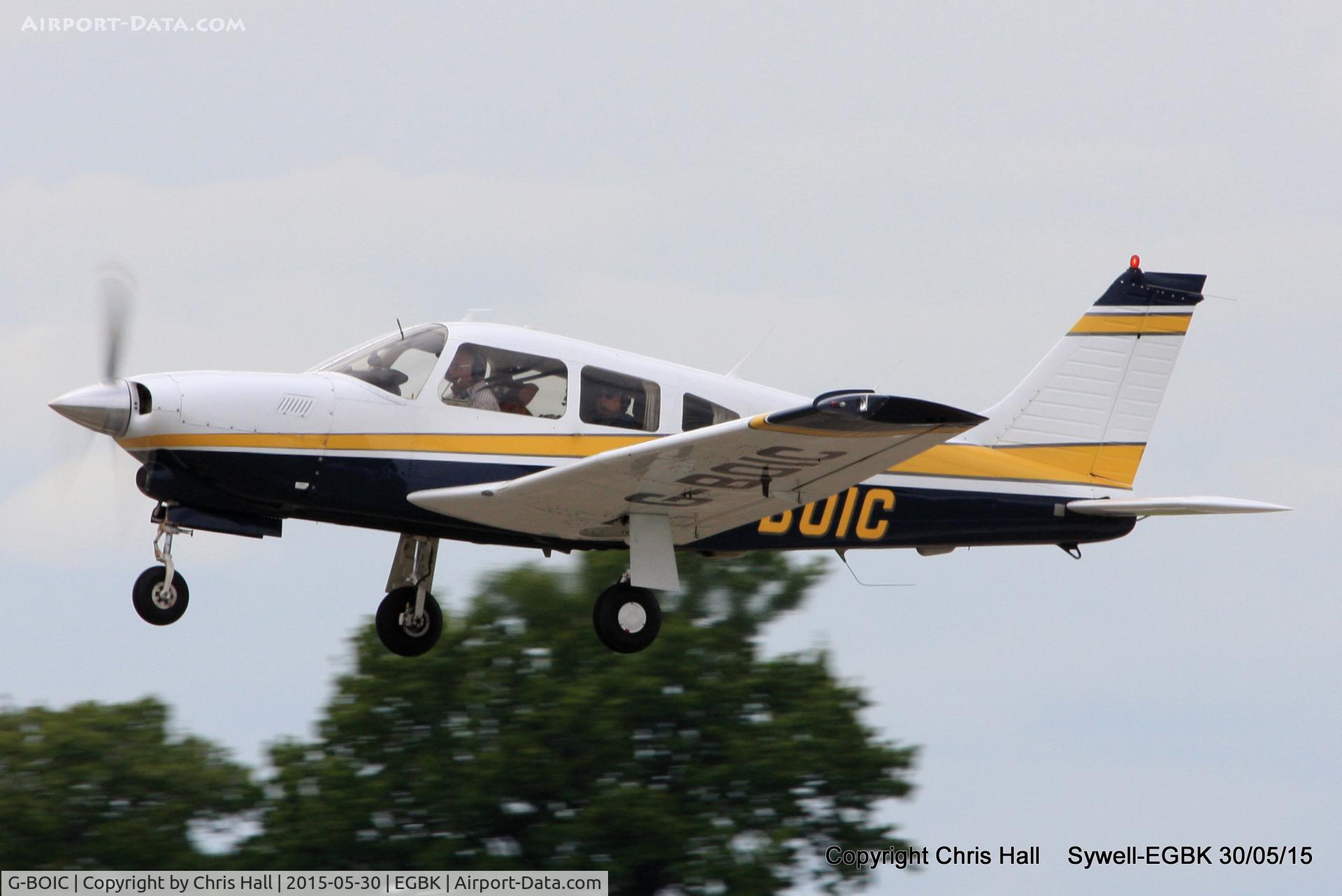 G-BOIC, 1978 Piper PA-28R-201T Cherokee Arrow III C/N 28R-7803123, at Aeroexpo 2015