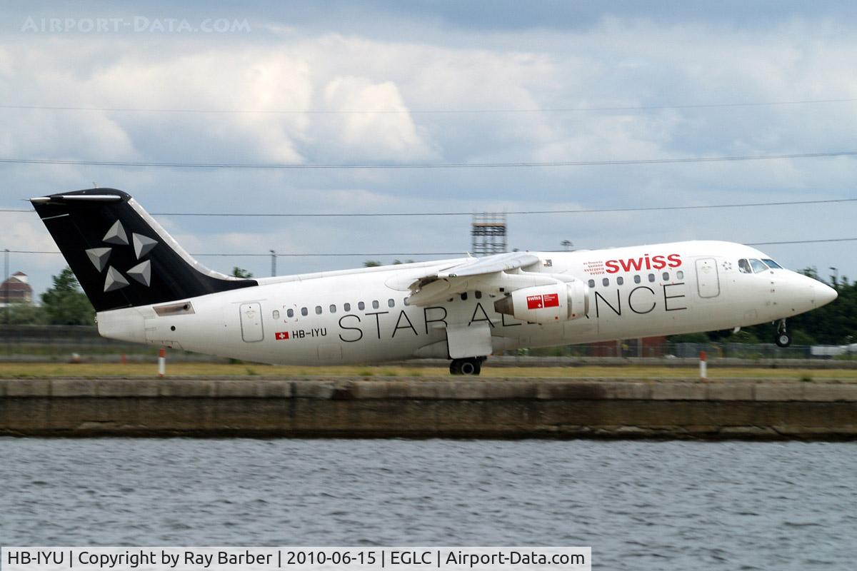 HB-IYU, 2000 British Aerospace Avro 146-RJ100 C/N E3379, British Aerospace BAe 146-RJ100 [E3379] (Swiss European Air Lines) London-City~G 15/06/2010