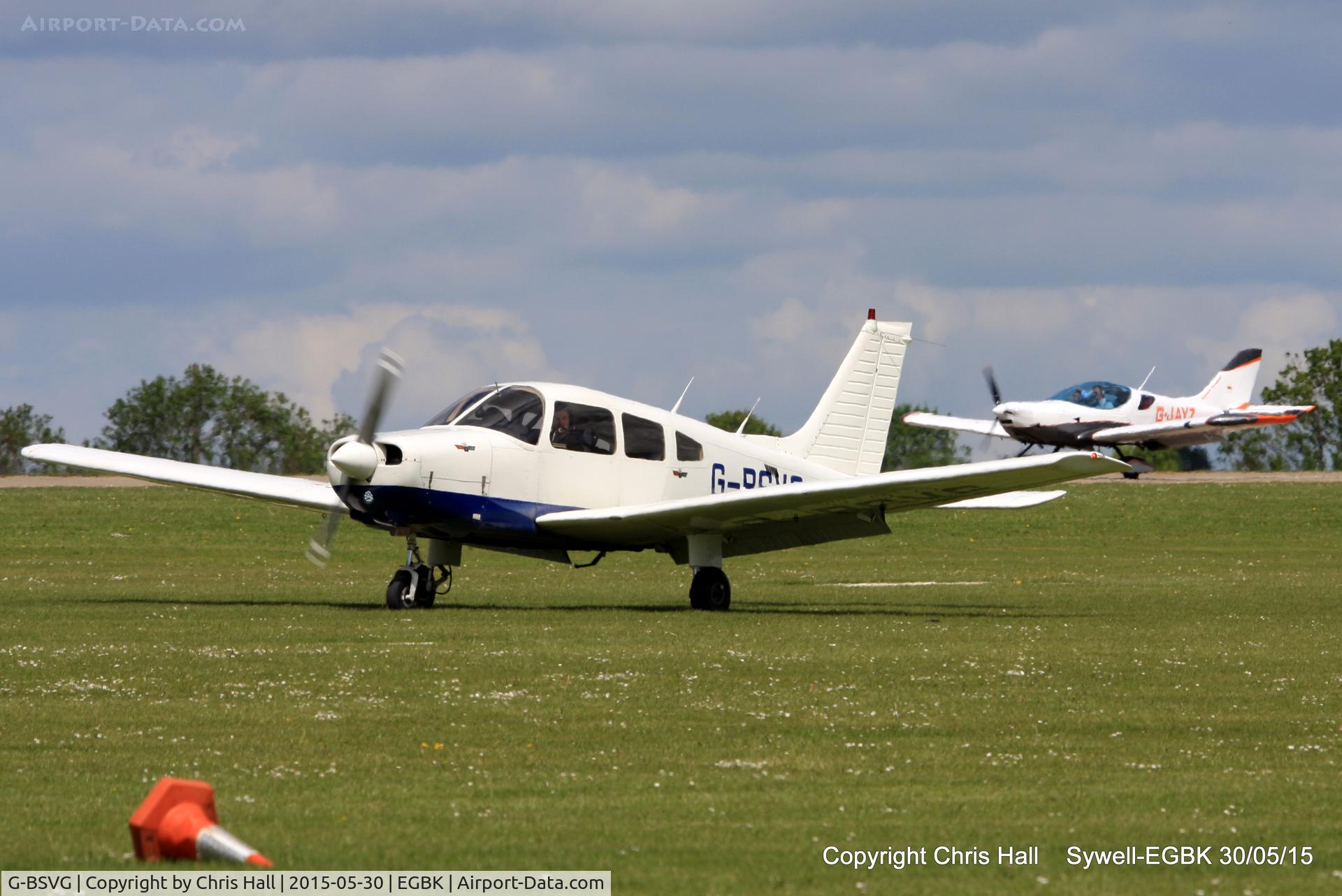 G-BSVG, 1984 Piper PA-28-161 Cherokee Warrior II C/N 28-8516013, at Aeroexpo 2015