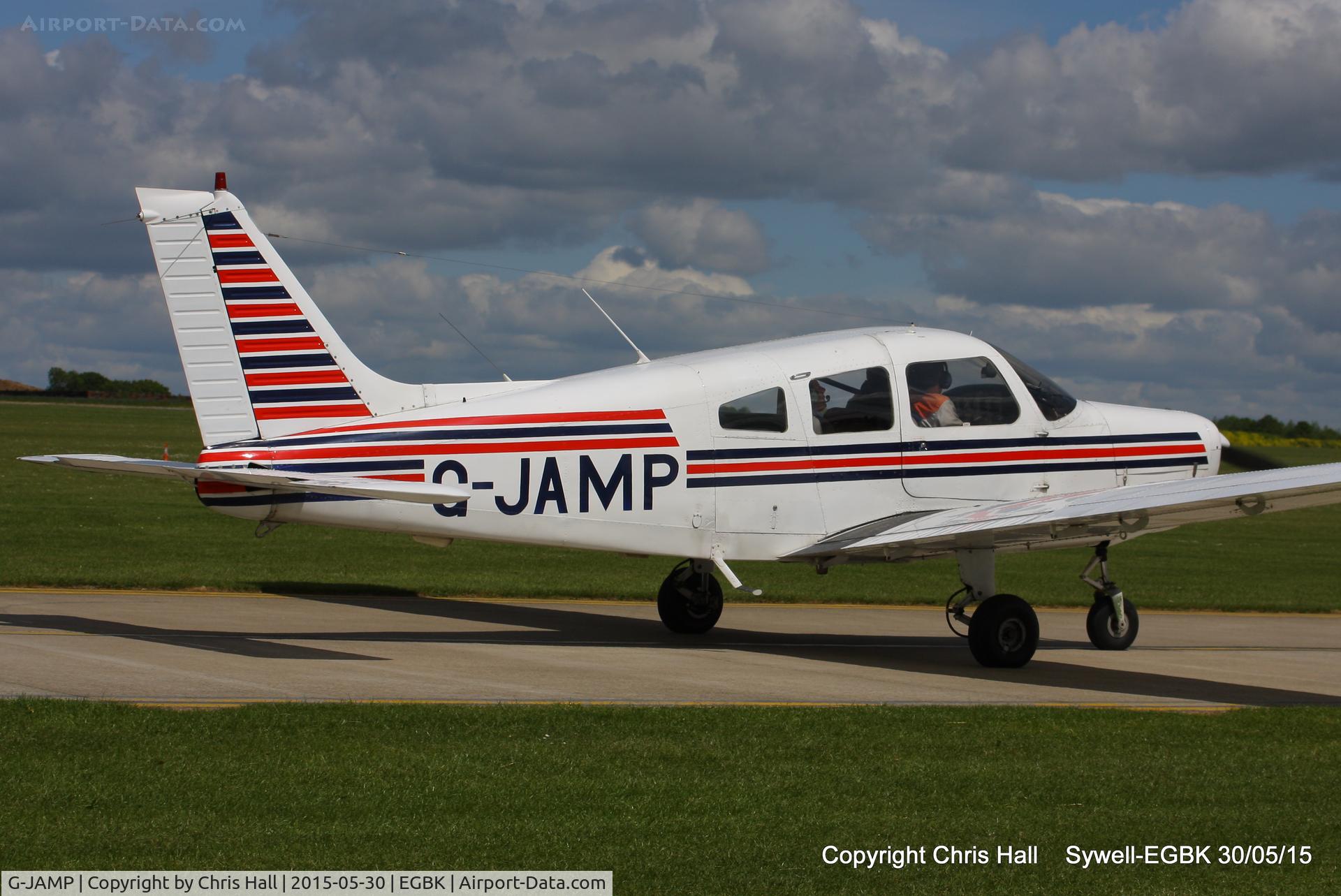 G-JAMP, 1975 Piper PA-28-151 Cherokee Warrior C/N 28-7515026, at Aeroexpo 2015