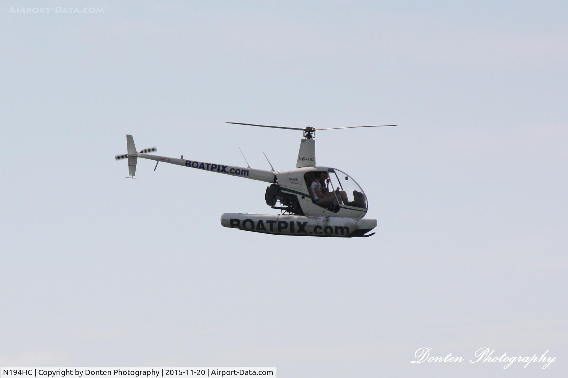N194HC, 1991 Robinson R22 MARINER C/N 1955M, Boatpix.com R-22 providing aerial photography at OPA National Championship