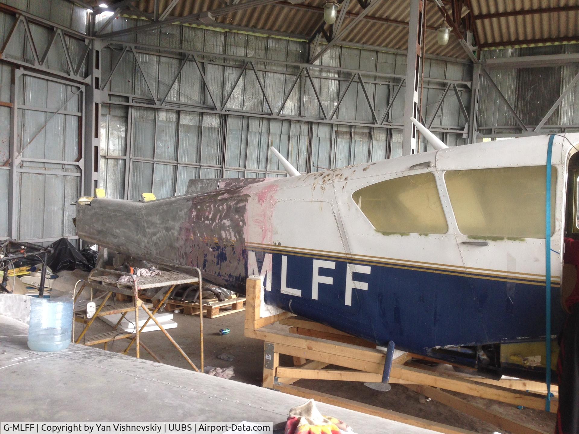 G-MLFF, 1973 Piper PA-23-250 Aztec E C/N 27-7305194, removing old paint