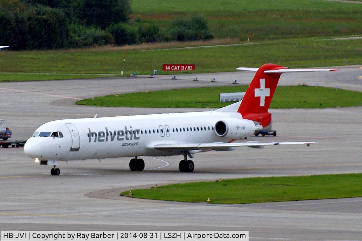 HB-JVI, 1990 Fokker 100 (F-28-0100) C/N 11325, Fokker F-100 [11325] (Helvetic Airways) Zurich~HB 31/08/14