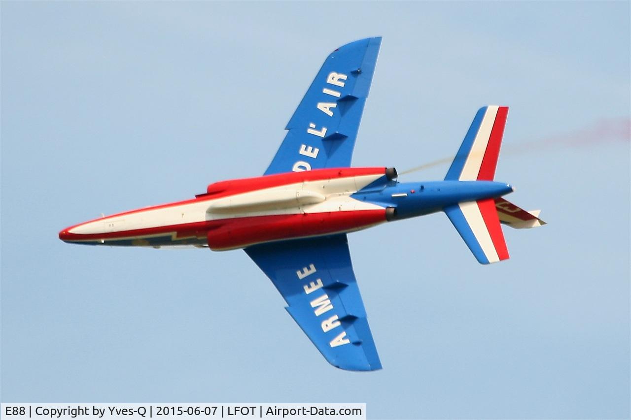 E88, Dassault-Dornier Alpha Jet E C/N E88, Dassault-Dornier Alpha Jet E (F-TELL), Athos 03 of Patrouille de France 2015, On display, Tours-St Symphorien Air Base 705 (LFOT-TUF) Open day 2015
