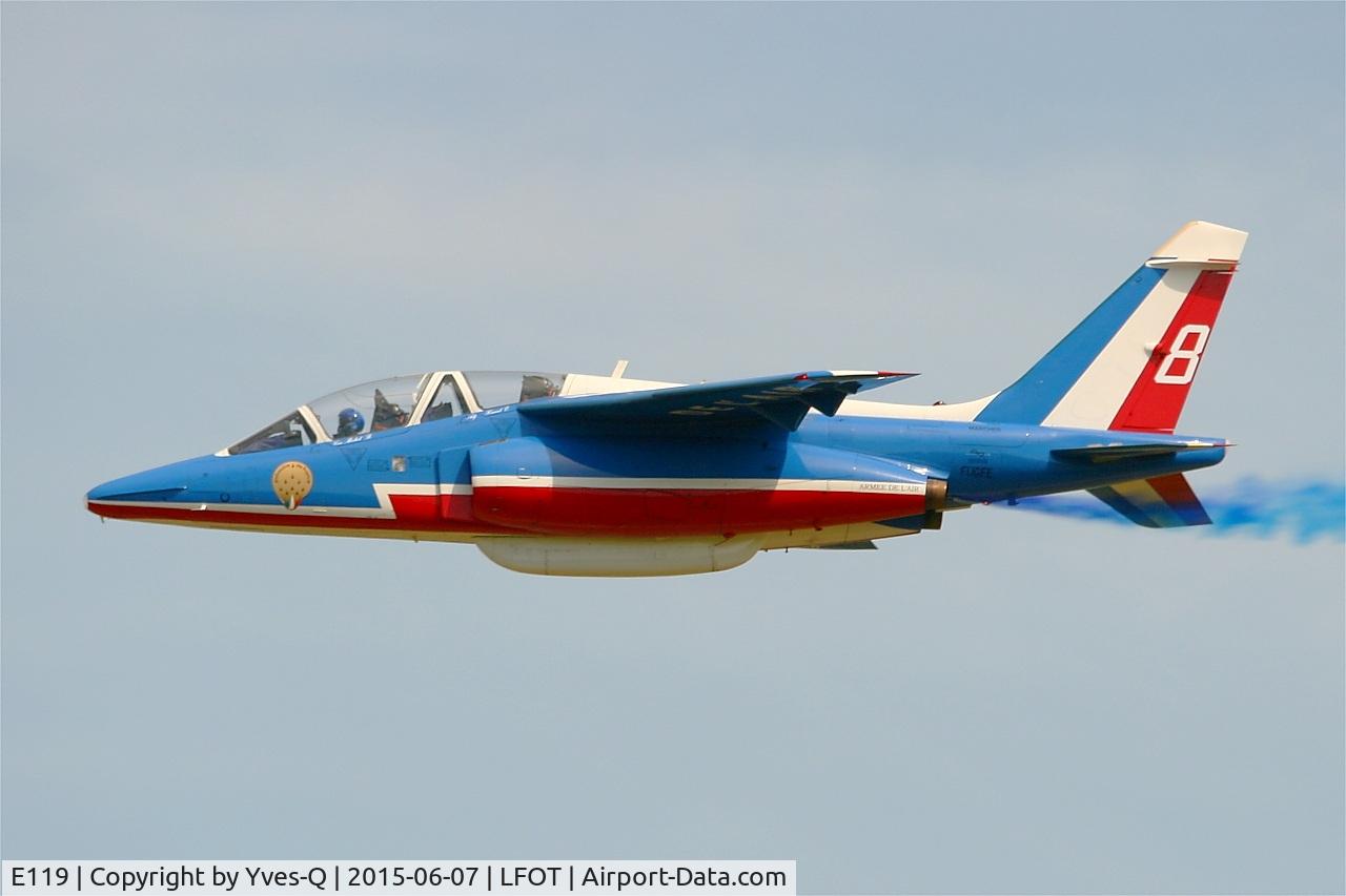 E119, Dassault-Dornier Alpha Jet E C/N E119, Dassault-Dornier Alpha Jet E (F-UGFE), Athos 08 of Patrouille de France 2015, On display, Tours-St Symphorien Air Base 705 (LFOT-TUF) Open day 2015