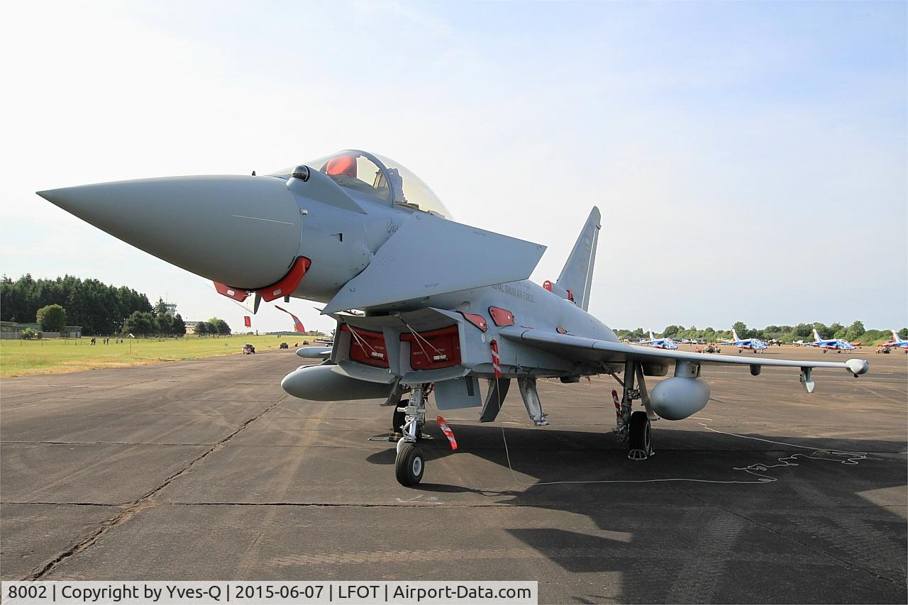 8002, 2015 Eurofighter EF-2000 Typhoon S C/N CS032/450, Royal Saudi Air Force Eurofighter EF-2000 Typhoon, Static display, Tours-St Symphorien Air Base 705 (LFOT-TUF) Open day 2015