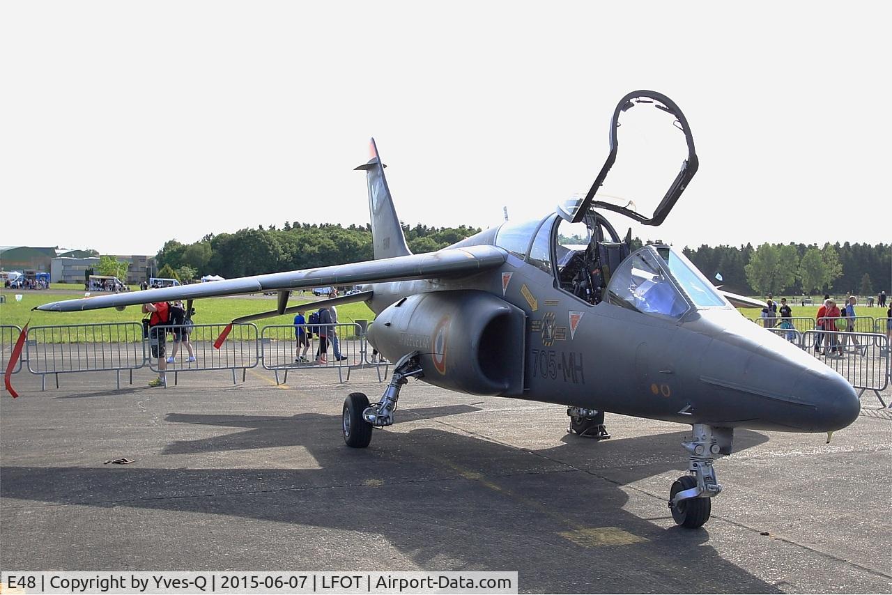 E48, Dassault-Dornier Alpha Jet E C/N E48, Dassault-Dornier Alpha Jet E (705-MH), Static display, Tours-St Symphorien Air Base 705 (LFOT-TUF) Open day 2015