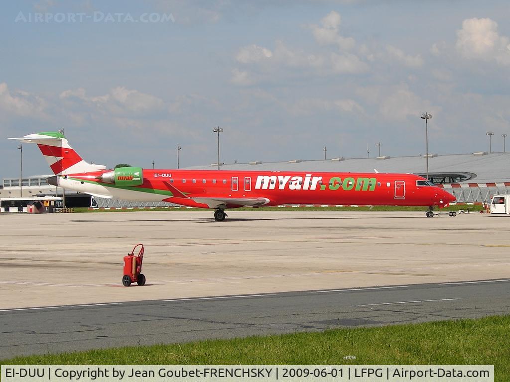 EI-DUU, 2007 Canadair CRJ-900X (CL-600-2D24) C/N 15102, MYair.com at CDG T3