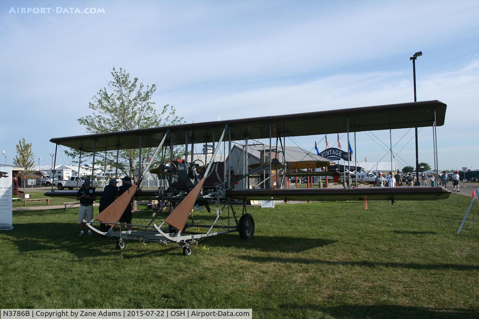 N3786B, 1981 Wright Model B Flyer Replica C/N 001, 2015 EAA AirVenture - Oshkosh, Wisconsin