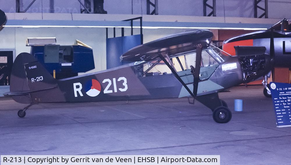 R-213, 1950 Piper L-21A Super Cub (PA-18-125) C/N 18-568, the 51-15682 at the Museum at Soesterberg Airbase 1968