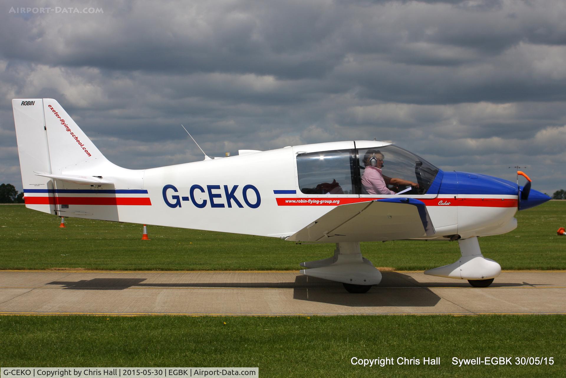 G-CEKO, 1989 Robin DR-400-100 Cadet C/N 1932, at Aeroexpo 2015