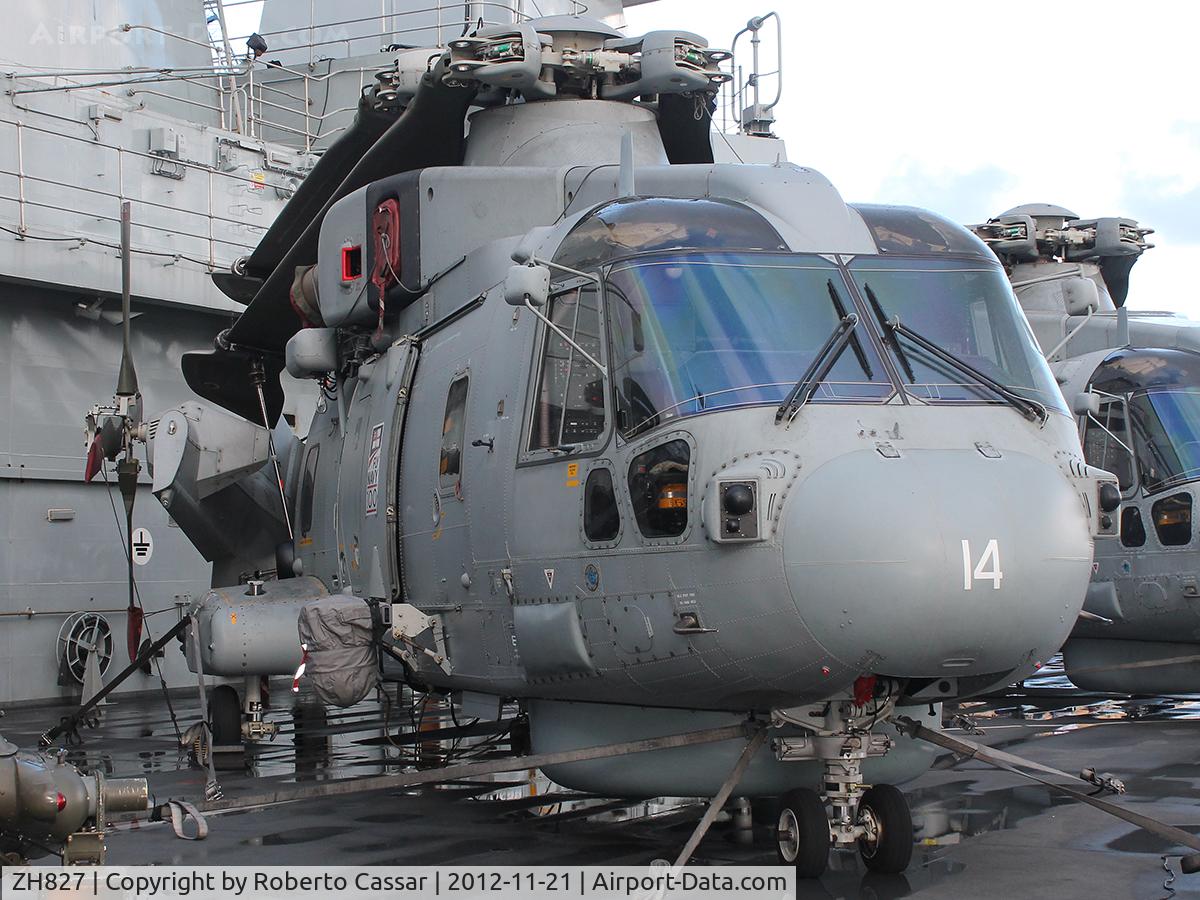 ZH827, 1998 AgustaWestland EH-101 Merlin HM.2 C/N 50037/RN07/MCSP20, HMS Illustrious