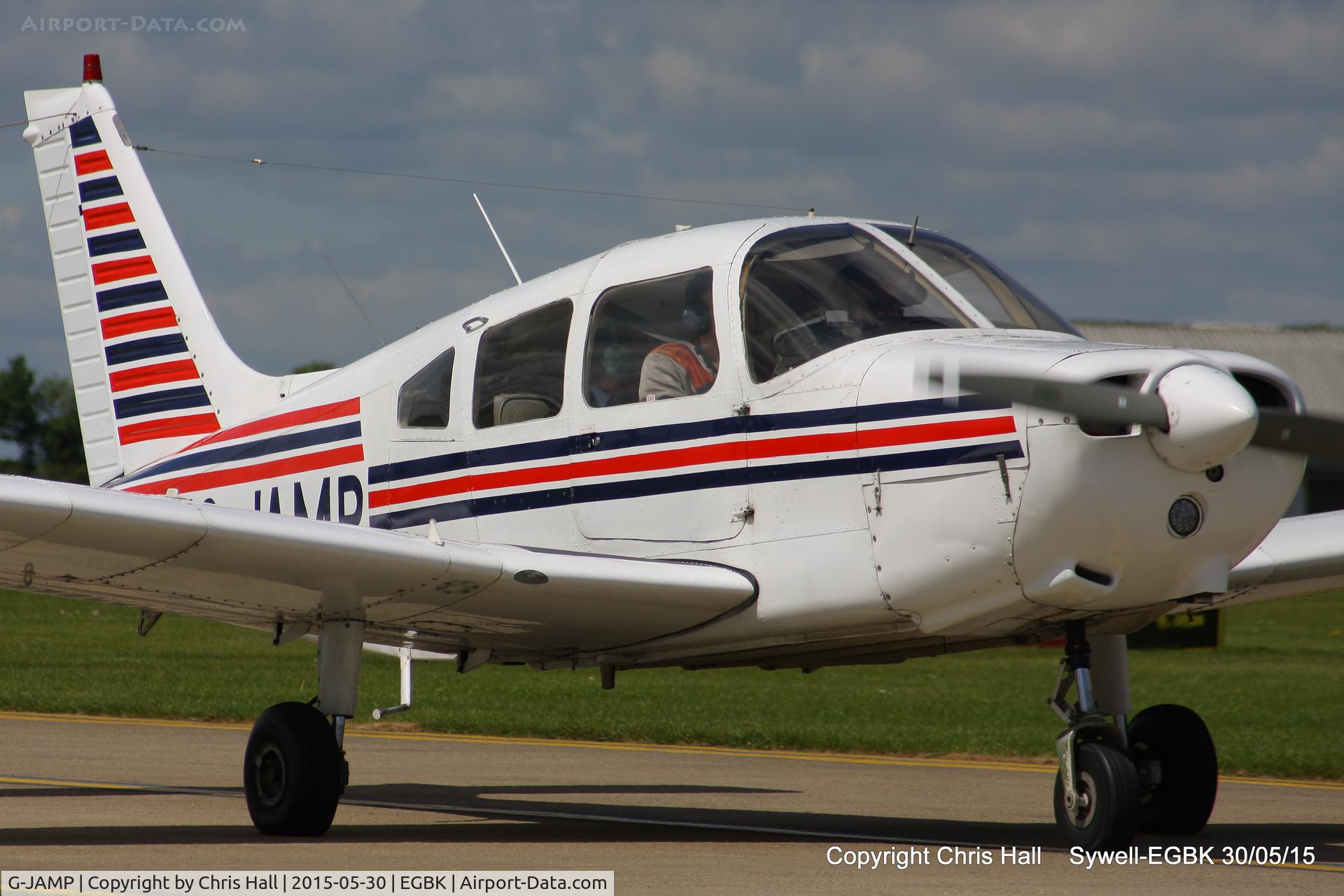 G-JAMP, 1975 Piper PA-28-151 Cherokee Warrior C/N 28-7515026, at Aeroexpo 2015