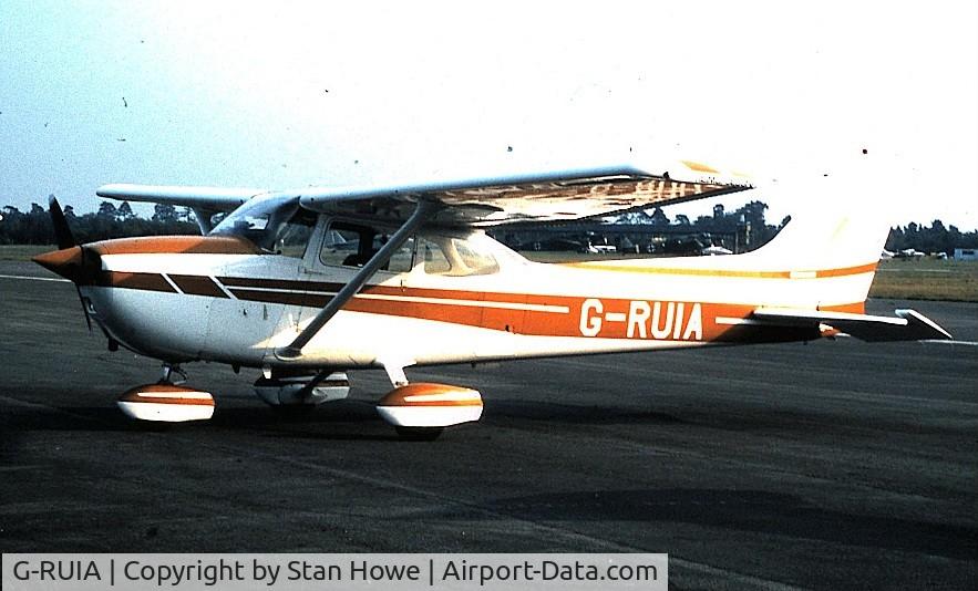 G-RUIA, 1979 Reims F172N Skyhawk C/N 1856, Parked at Blackbushe on day of 1980 Farnborough Air Show.