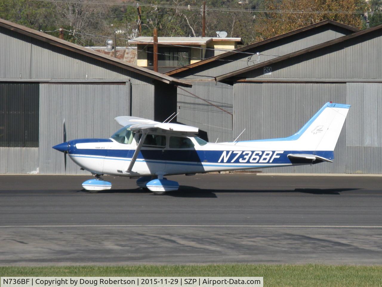 N736BF, 1977 Cessna R172K Hawk XP C/N R1722391, 1977 Cessna R172K HAWK XP, Continental IO-360-KB 210 Hp conversion Isham upgrade, CS prop, cowl flaps, taxi to Rwy 04