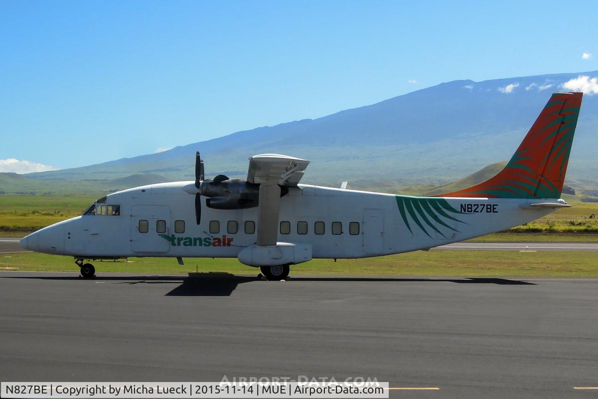 N827BE, 1988 Short SD3-60-200 C/N SH3746, At Kamuela airport, Big Island