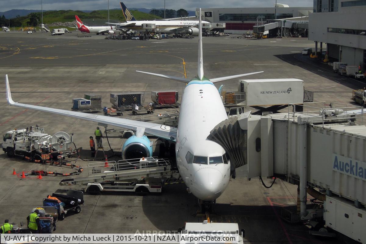 YJ-AV1, 2007 Boeing 737-8Q8 C/N 30734, At Auckland