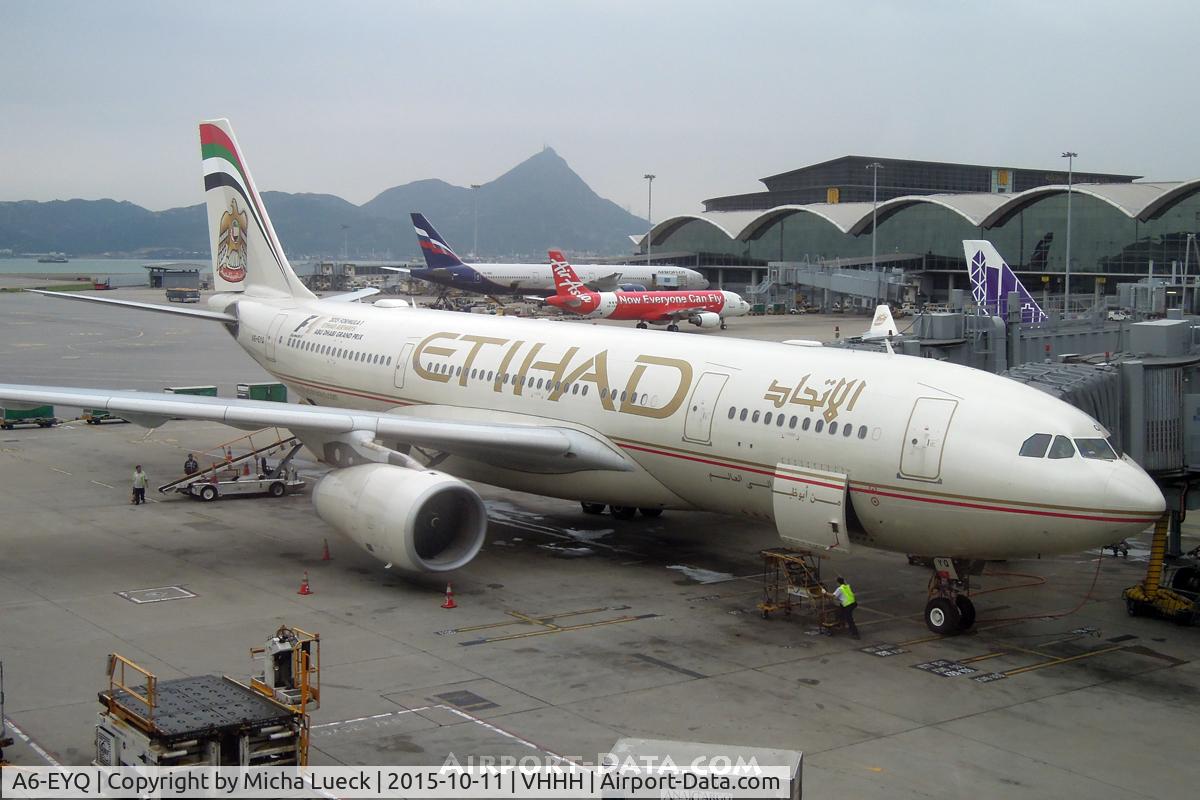 A6-EYQ, 2007 Airbus A330-243 C/N 868, At Hong Kong