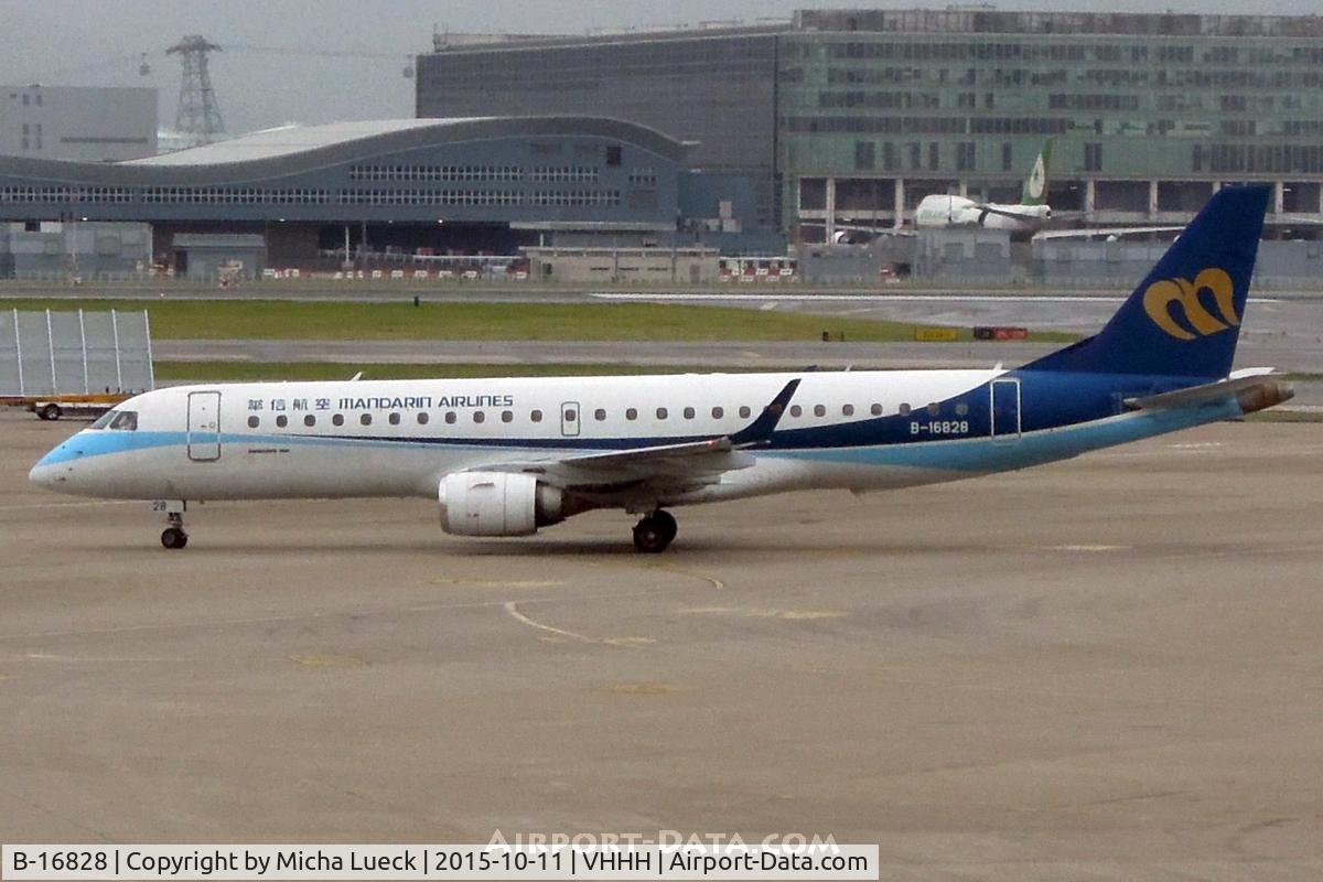 B-16828, 2008 Embraer 190AR (ERJ-190-100IGW) C/N 19000190, At Hong Kong
