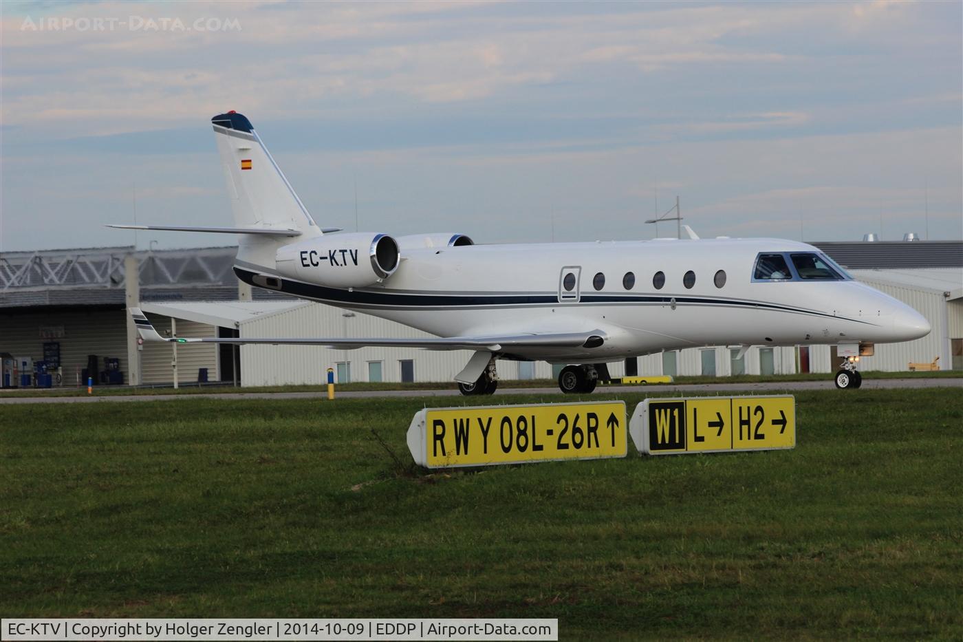 EC-KTV, 2008 Israel Aerospace Industries Gulfstream G150 C/N 253, Crawling down twy W 1.....