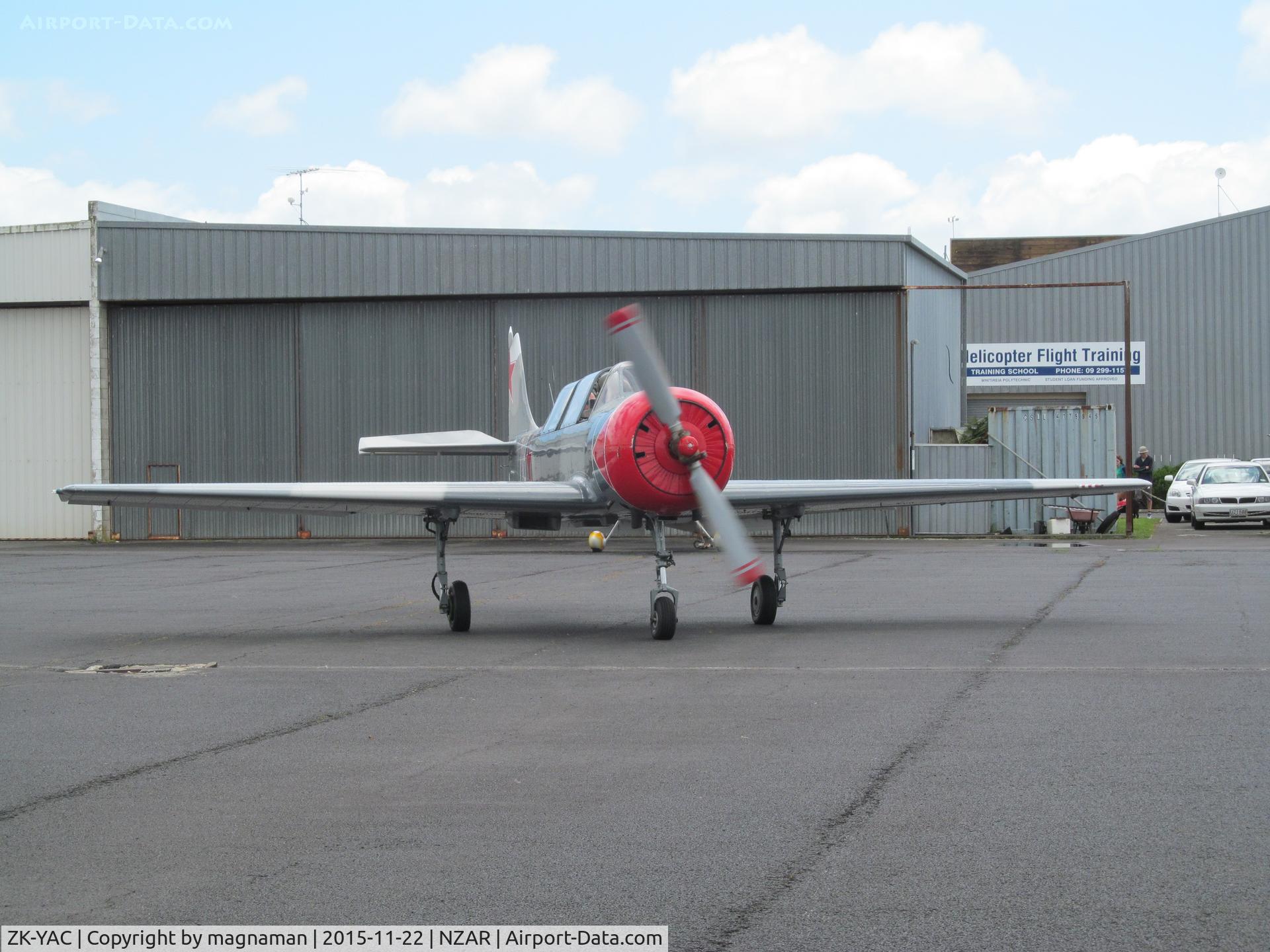 ZK-YAC, Yakovlev Yak-52 C/N 822108, about to leave for Tauranga