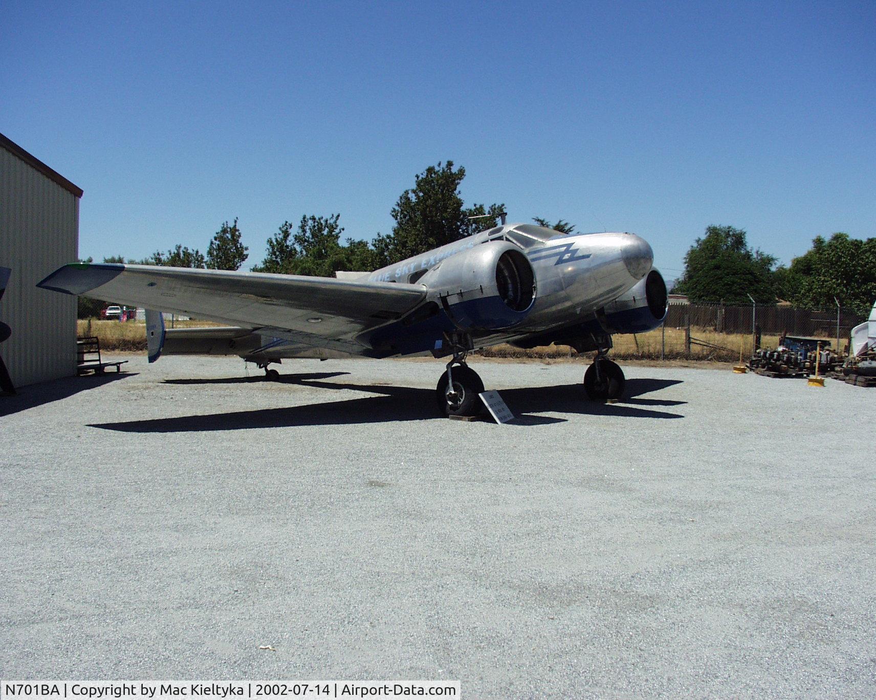 N701BA, 1943 Beech AT-11 Kansan C/N 3991, Found at an airport south of San Jose outside a hangar/musuem.