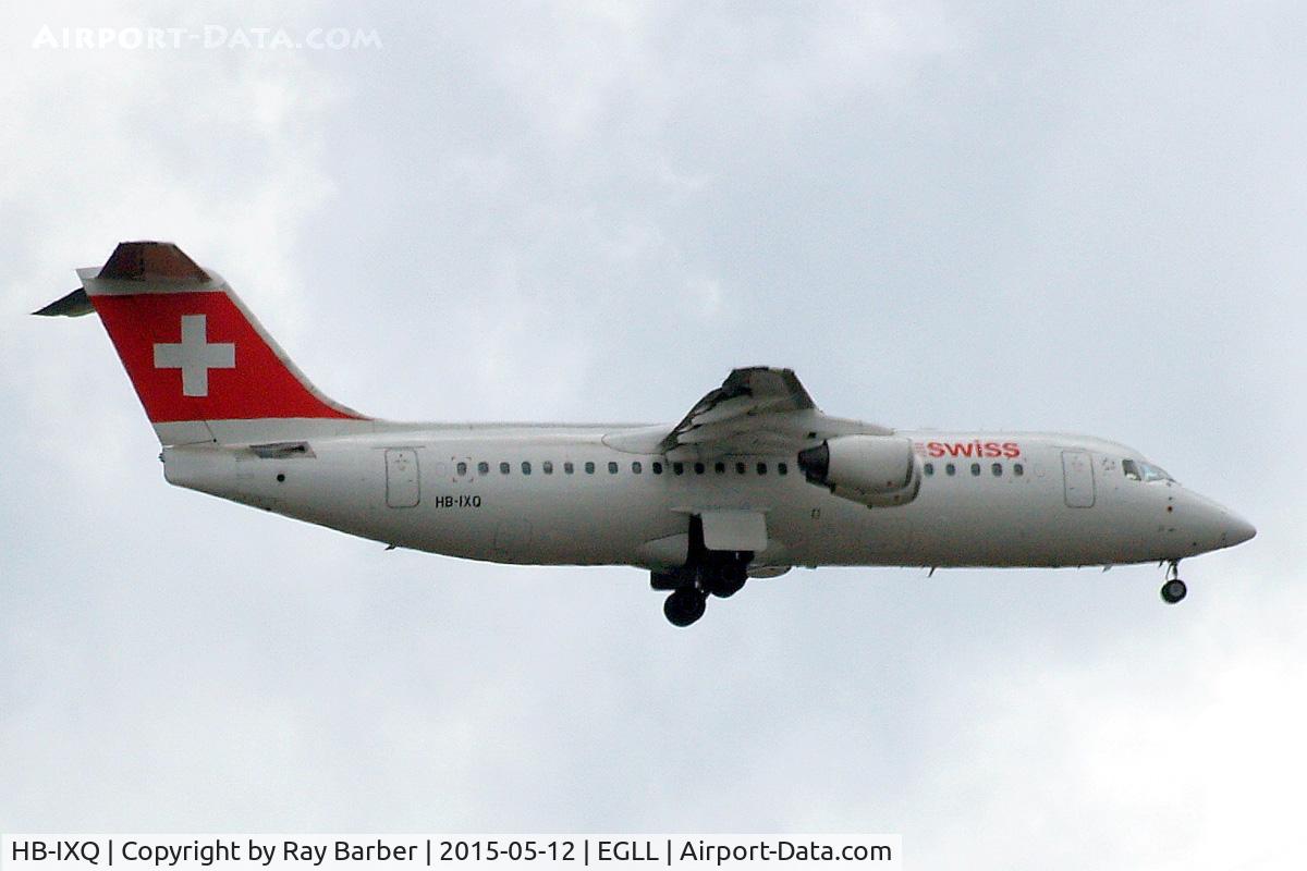 HB-IXQ, 1996 British Aerospace Avro 146-RJ100 C/N E3282, BAe 146RJ-100 [E3282] (Swiss European Air Lines) Heathrow~G 12/05/2015. On approach 27L.
