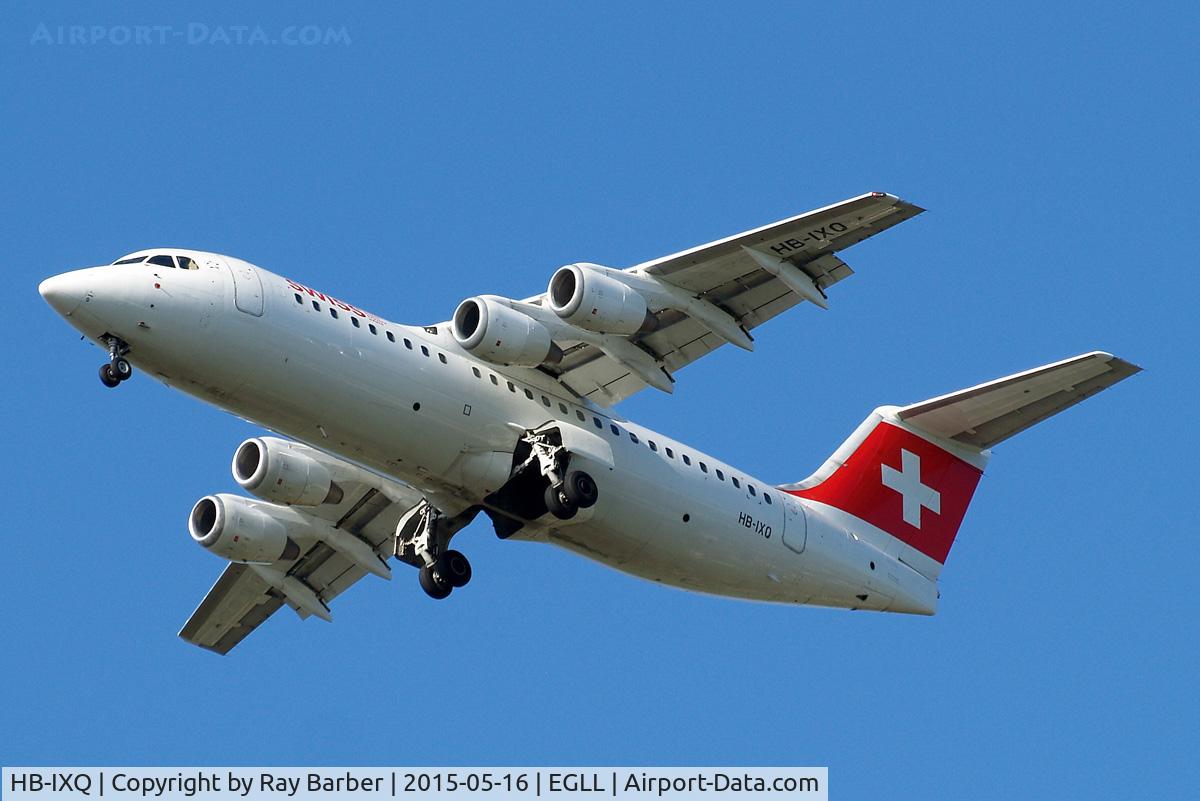 HB-IXQ, 1996 British Aerospace Avro 146-RJ100 C/N E3282, BAe 146RJ-100 [E3282] (Swiss European Air Lines) Heathrow~G 16/05/2015. On approach 27R.
